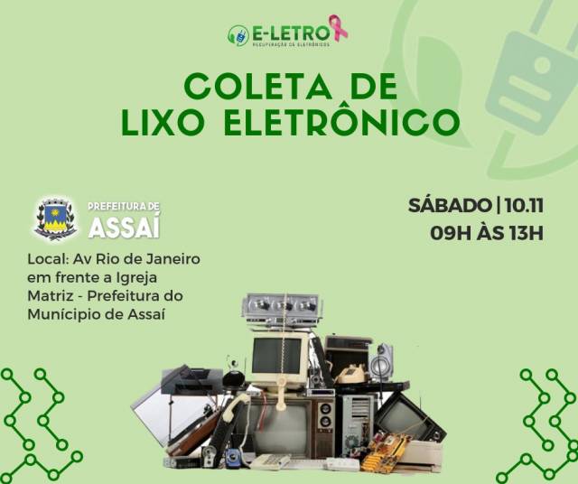 =Coleta de Lixo Eletrônico no dia 10/11