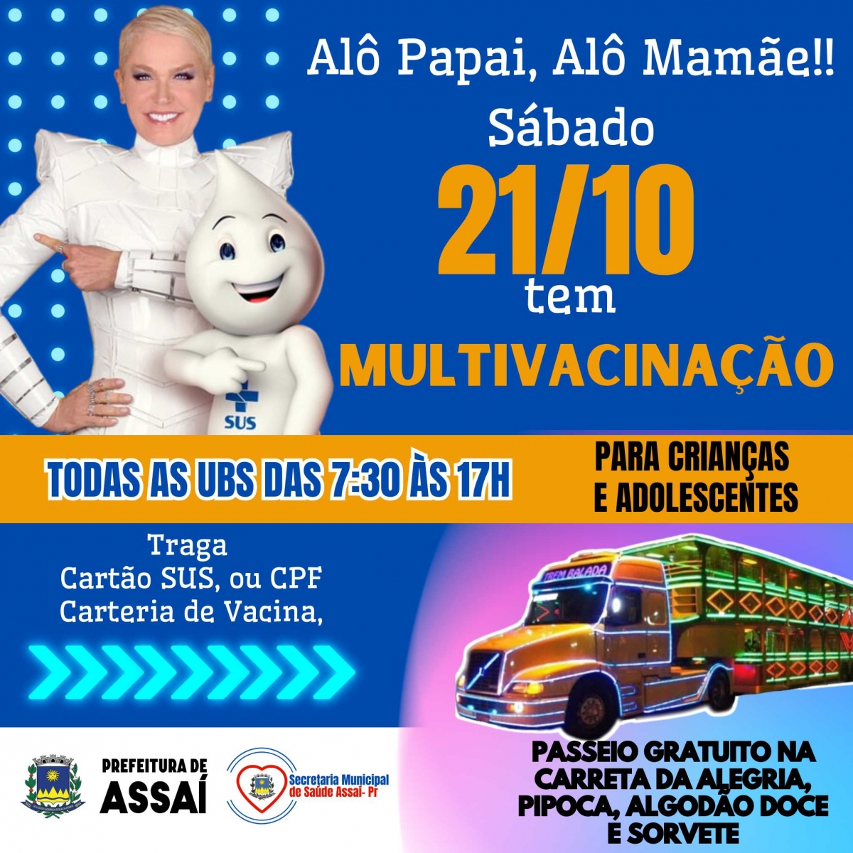 Carreta da alegria especial dia das crianca