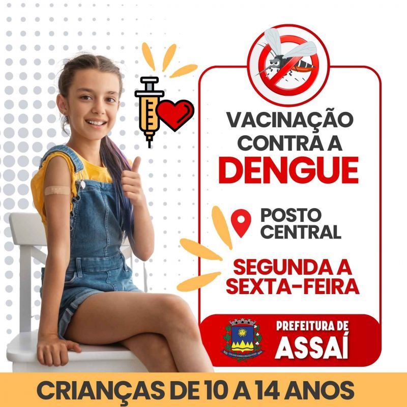 =VACINAÇÃO CONTRA DENGUE  PARA CRIANÇAS DE 10 A 14 ANOS 