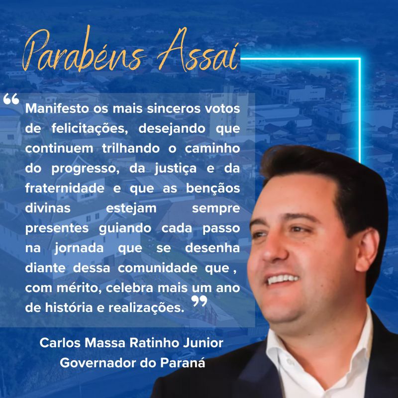 =PREFEITO TUTI COMPARTILHA MENSAGENS RECEBIDAS DE FELICITAÇÃO PELOS 92 ANOS DE ASSAÍ .