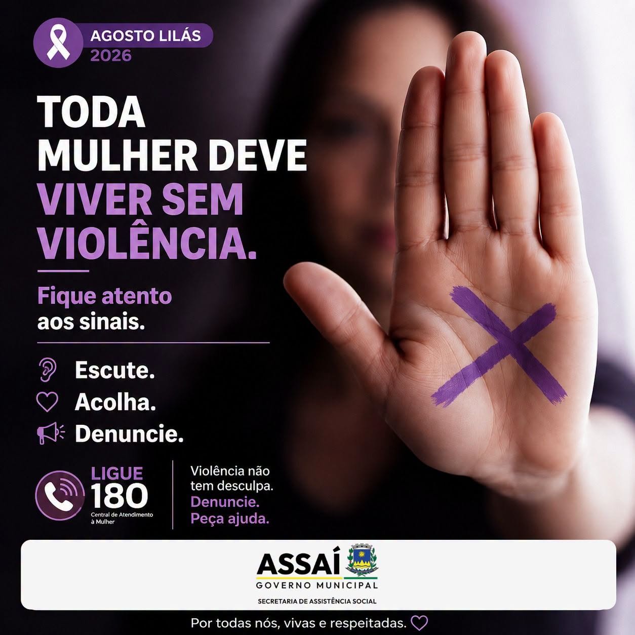 AGOSTO LILÁS | Mês de conscientização pelo fim da violência contra as mulheres