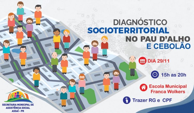 A Secretaria de Assistência Social realizará na próxima semana o cadastro social dos moradores do Pau D'alho e Cebolão.