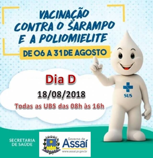 ALERTA AOS CIDADÃOS – VACINAÇÃO CONTRA SARAMPO E POLIOMIELITE