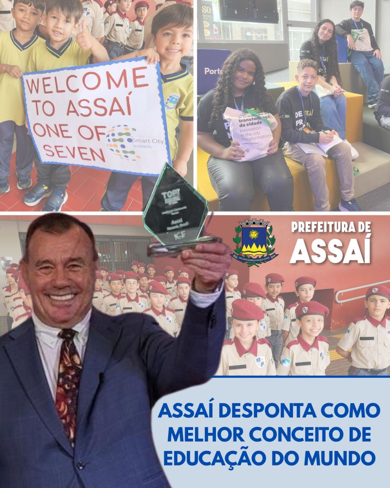 ASSAÍ DESPONTA COMO MELHOR CONCEITO DE EDUCAÇÃO DO MUNDO