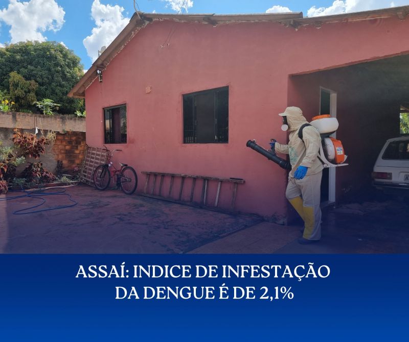 ASSAÍ: ÍNDICE DE INFESTAÇÃO DA DENGUE É DE 2,1%