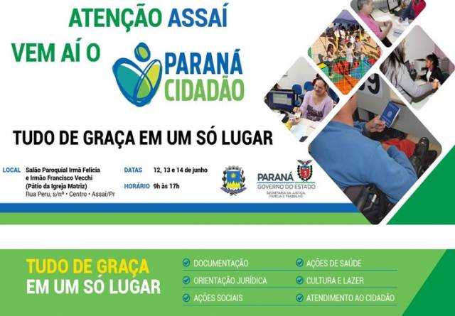 ASSAÍ RECEBERÁ O PROGRAMA PARANÁ CIDADÃO