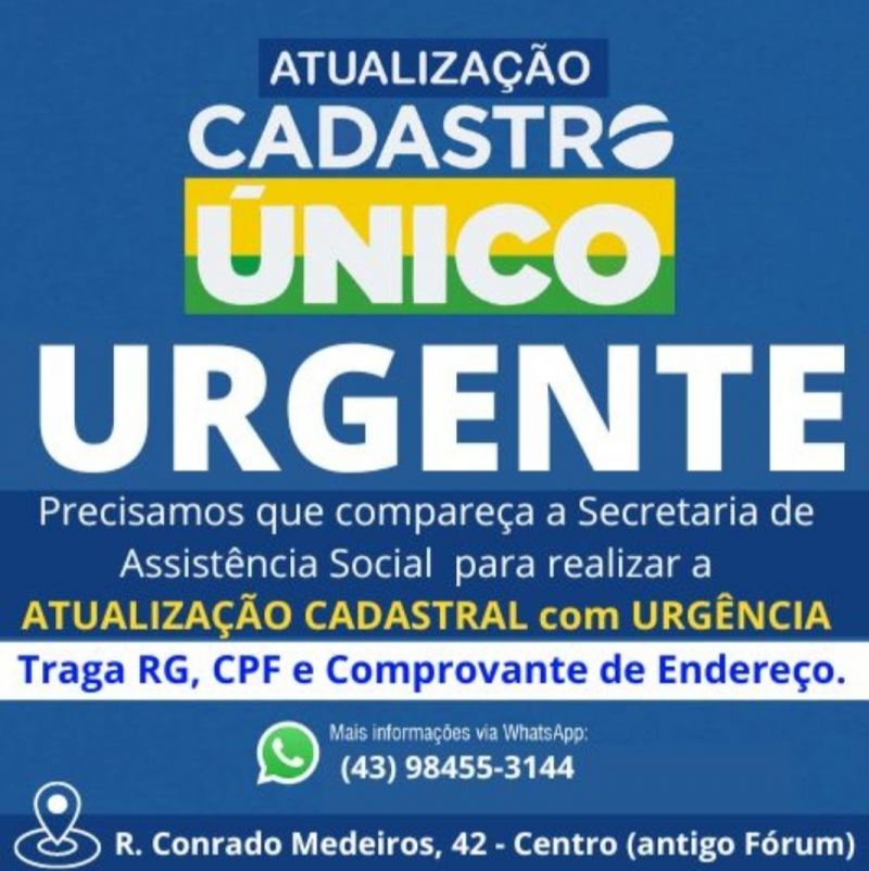Atualização do Cadastro Único