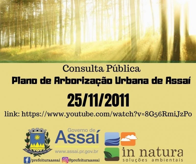 CONSULTA PÚBLICA PLANO DE ARBORIZAÇÃODO MUNICÍPIO DE ASSAÍ