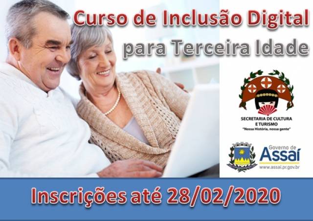 Inscrições para o Curso de Inclusão Digital para Terceira Idade