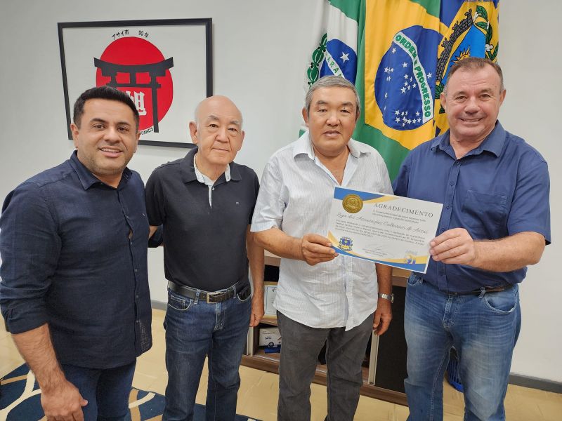 LACA RECEBE MENÇÃO  DE AGRADECIMENTO DO PREFEITO TUTI BOMTEMPO.
