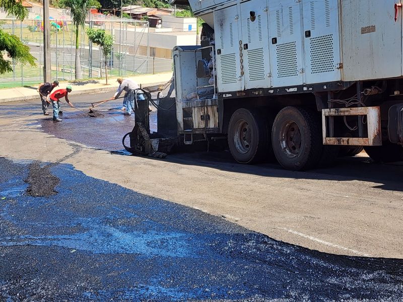 Micropavimentação asfáltica no Jardim Veneza