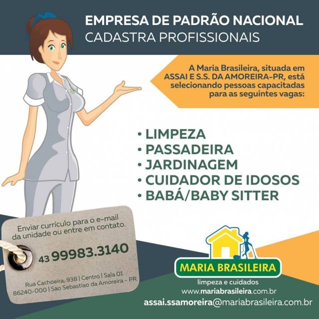 OPORTUNIDADE DE EMPREGO