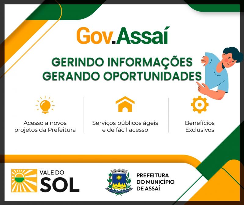 PREFEITURA LANÇA O PROGRAMA DE IDENTIDADE GOV.ASSAÍ