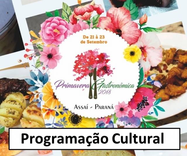 Programação Cultural da Primavera Gastronômica