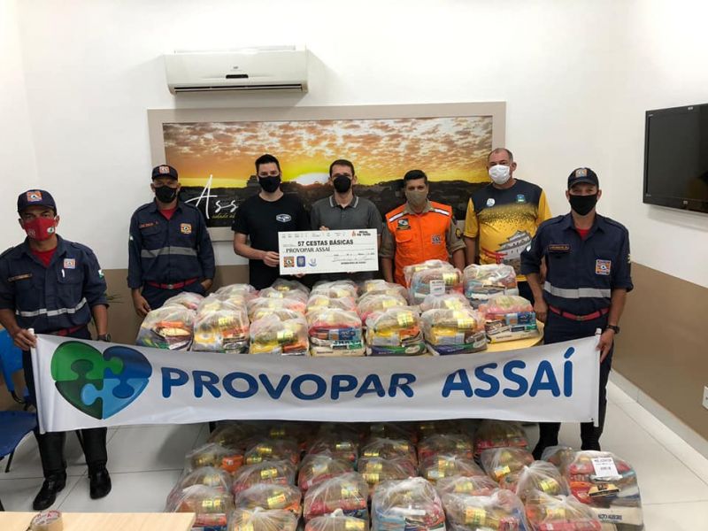 PROVOPAR RECEBE DOAÇÃO DE CESTAS BASICAS.