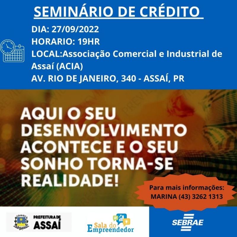 SEMINÁRIO DE CRÉDITO PARA MEIS