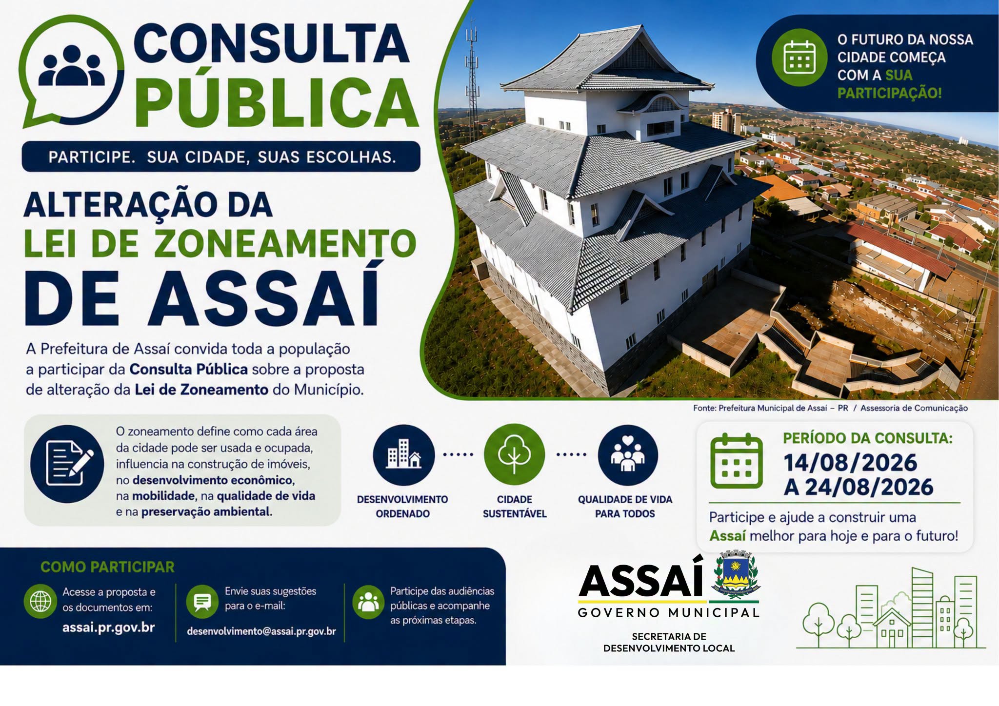 PARTICIPE DA CONSULTA PÚBLICA SOBRE A LEI DE ZONEAMENTO