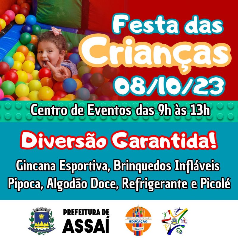 VEM AÍ A FESTA DAS CRIANÇAS!