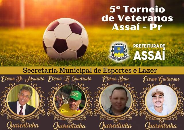 VEM AÍ O 5º TORNEIO DE VETERANOS