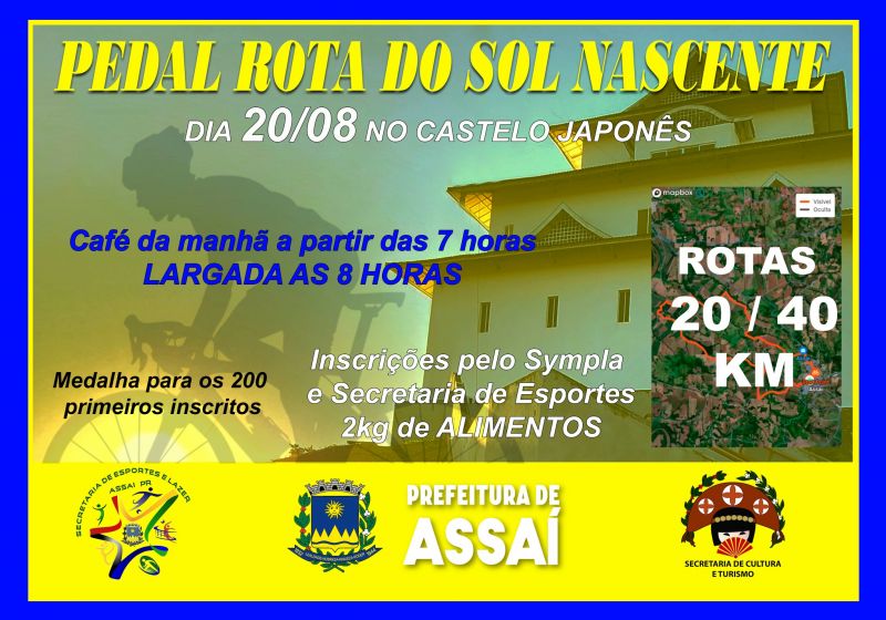 VEM AÍ O PEDAL ROTA DO SOL NASCENTE